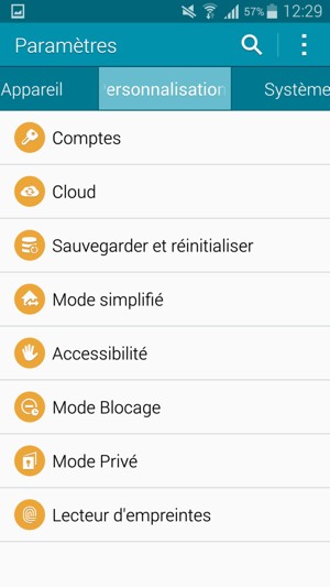 Si vous voyez cet écran, sélectionnez Personnalisation