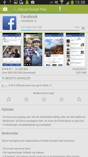 Afvent at installeringen er afsluttet
