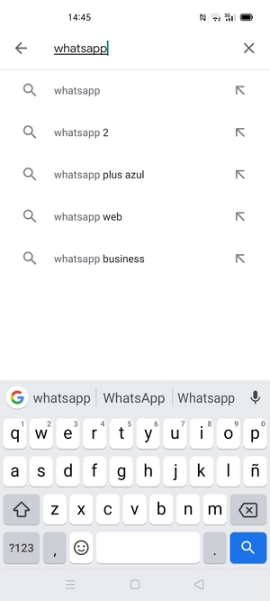 Introduzca el nombre de la aplicación y seleccione Buscar