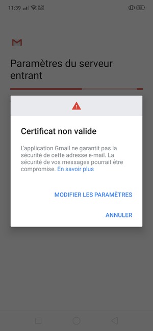 Sélectionnez MODIFIER LES PARAMÈTRES