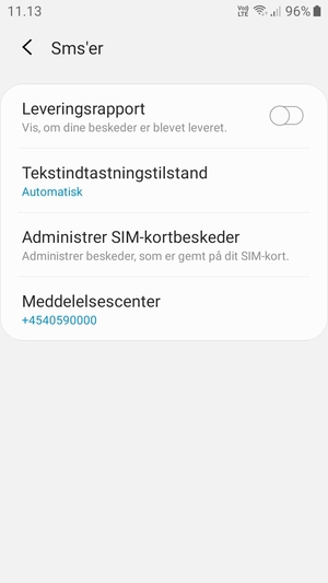 Vælg Meddelelsescenter