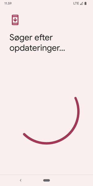 Afvent at søgningen er afsluttet