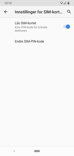 Velg  Endre SIM-PIN-kode
