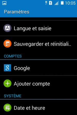 Faites défiler et sélectionnez Google