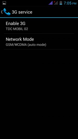 Select Network Mode