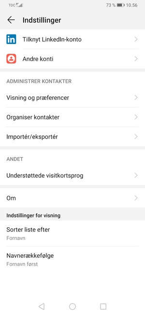 Vælg Importér/eksportér