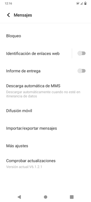 Seleccione Más ajustes