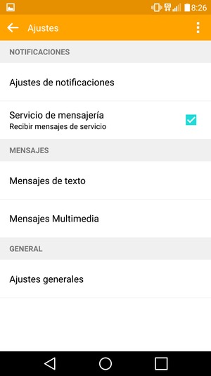 Seleccione Mensajes de texto