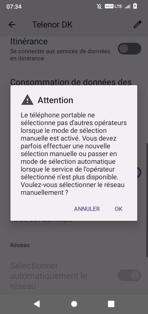 Sélectionnez OK