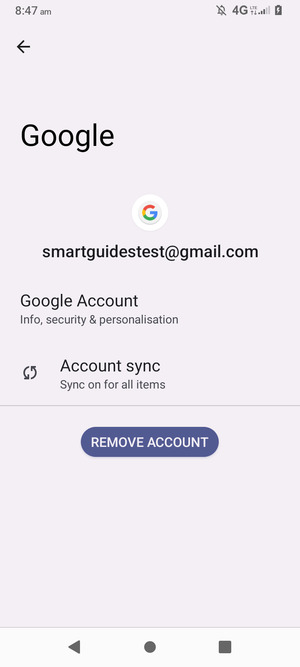 Select Account sync
