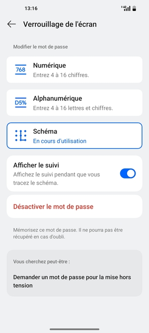 Votre téléphone est maintenant sécurisé par un écran de verrouillage