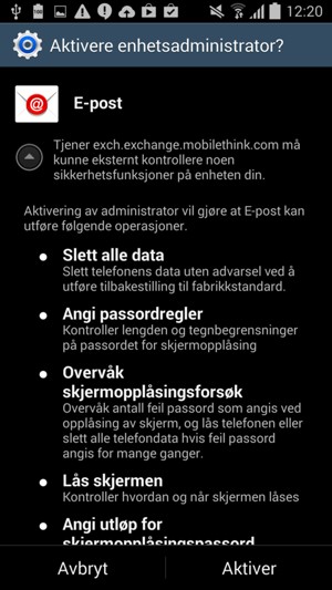 Velg Aktiver
