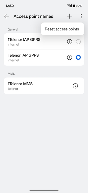 Select Reset access points