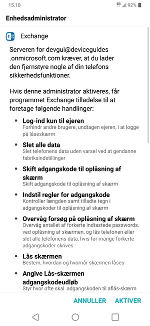 Vælg AKTIVER