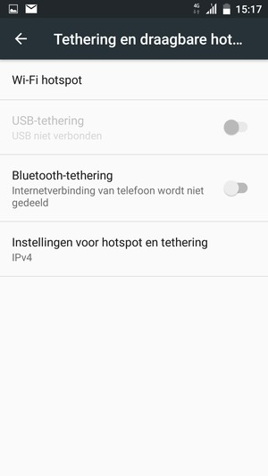 Selecteer Wi-Fi hotspot