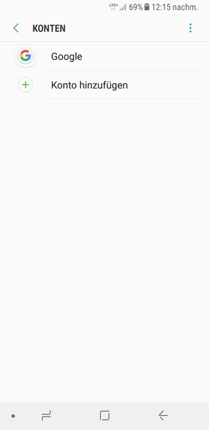 Wählen Sie Google
