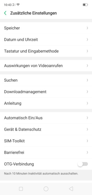 Scrollen Sie und wählen Sie Gerät & Datenschutz