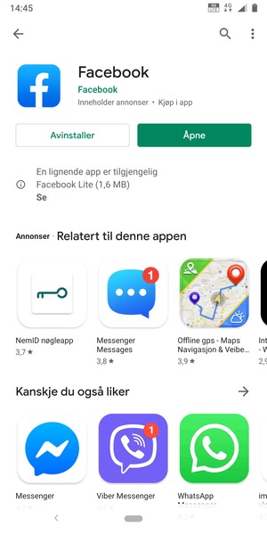 Velg Åpne