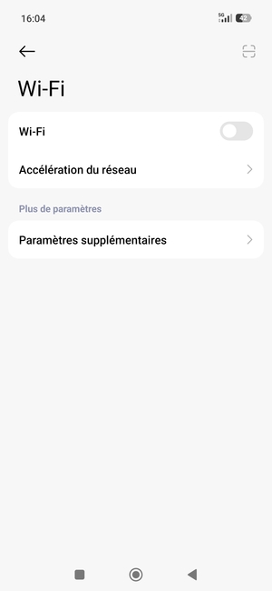 Activer le Wi-Fi