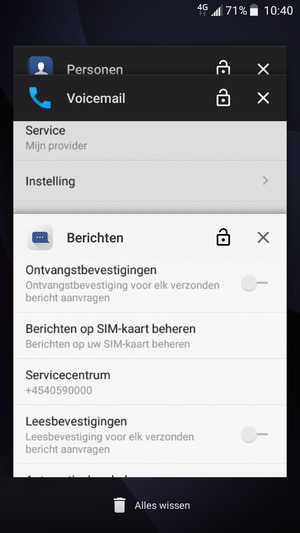 Selecteer Alles wissen om alle actieve apps te sluiten