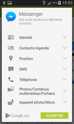 Sélectionnez ACCEPTER