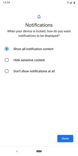 Select your preferred option and select Done