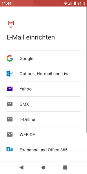 Wählen Sie Outlook, Hotmail und Live