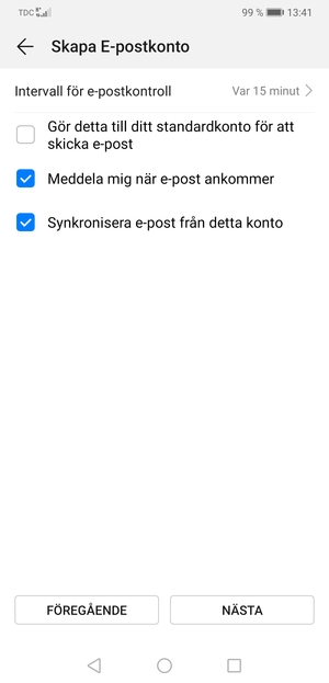 Välj NÄSTA