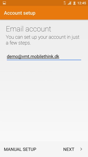 Enter your Email address and select NEXT