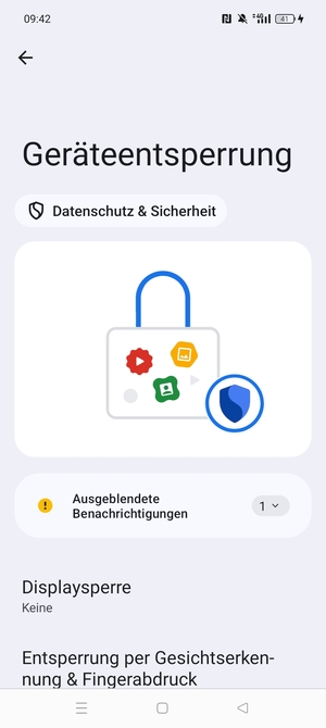 Wählen Sie Displaysperre