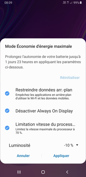 Sélectionnez Appliquer