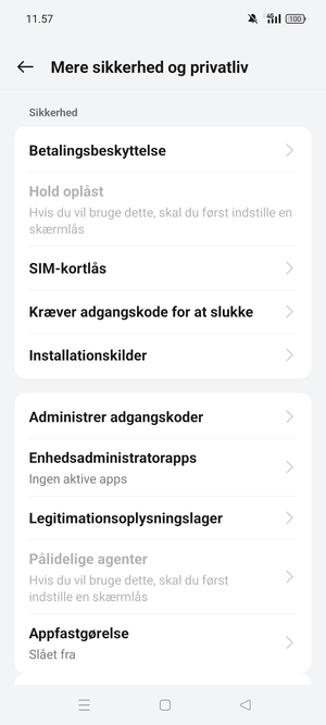 Vælg SIM-kortlås
