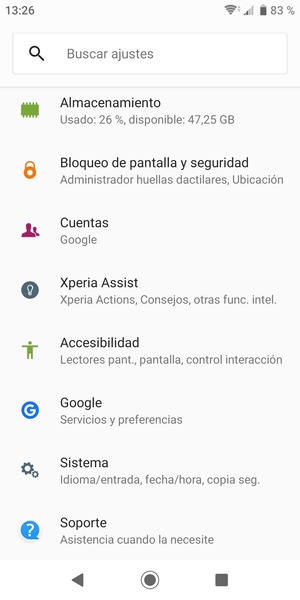 Desplácese y seleccione Cuentas