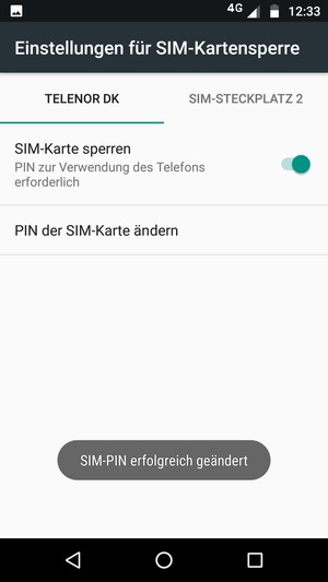 Ihre SIM-PIN wurde geändert