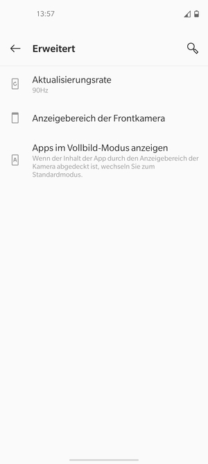 Wählen Sie Aktualiserungsrate