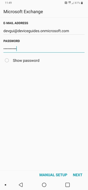 Enter your E-mail address and Password. Select NEXT
