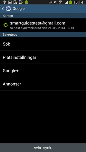 Tryck på ditt konto