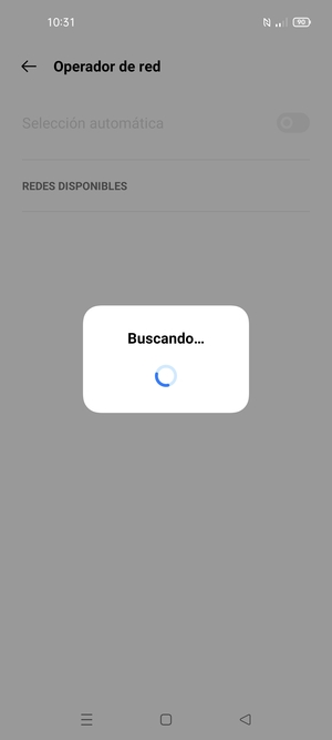 Espere a que la búsqueda termine