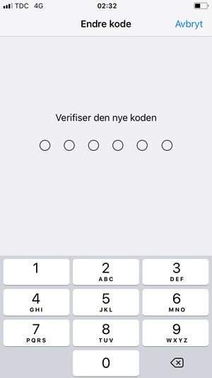 Skriv inn nytt passord en gang til