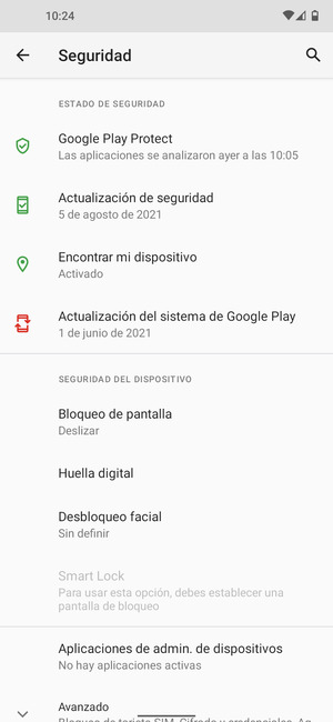 Para activar el bloqueo de pantalla, seleccione Bloqueo de pantalla
