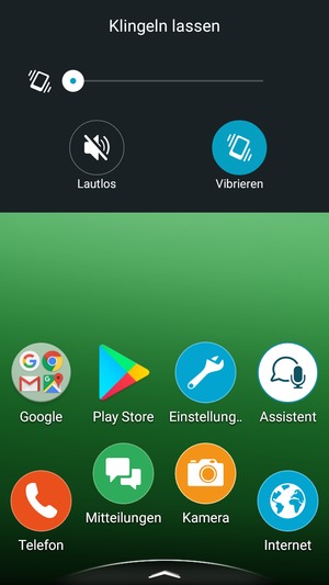 Wählen Sie Vibrieren, um in den Vibrations-Modus zu wechseln