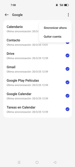 Seleccione Sincronizar ahora