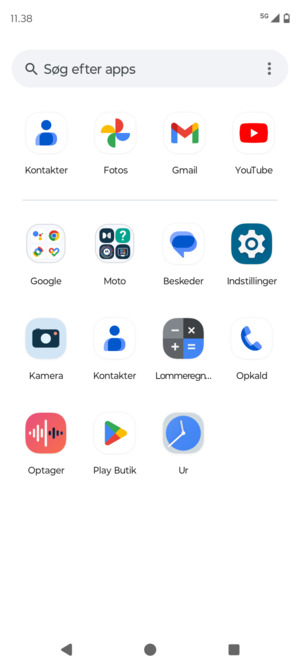 Vælg Indstillinger