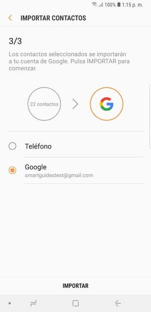 Seleccione IMPORTAR