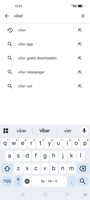 Voer de app-naam in en selecteer Zoeken