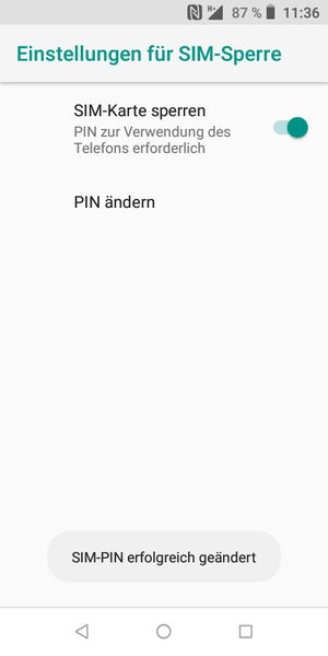 Ihre PIN der SIM-Karte wurde geändert