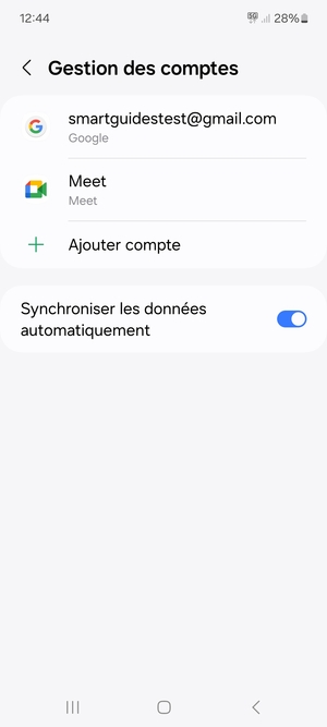 Sélectionnez votre compte Google