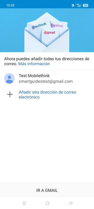 Seleccione IR A GMAIL