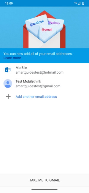 Select TAKE ME TO GMAIL