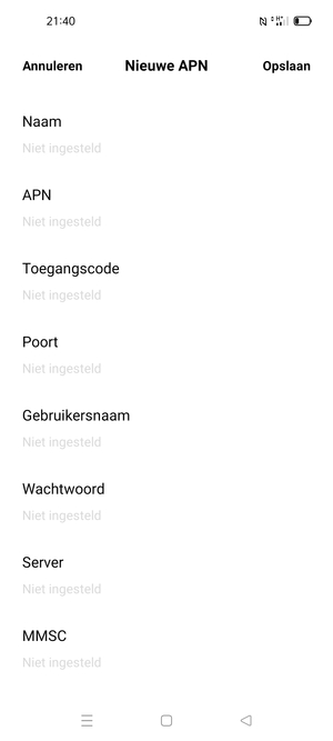 Voer mms-gegevens in